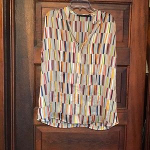 Multi color sleeveless blouse